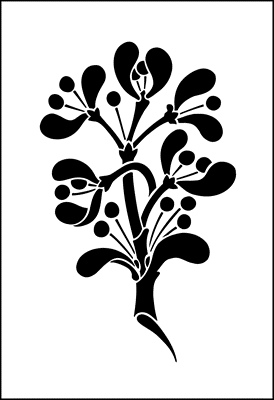 mistletoe stencil 3